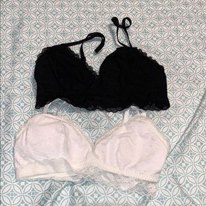 H&M bralettes black and white 2